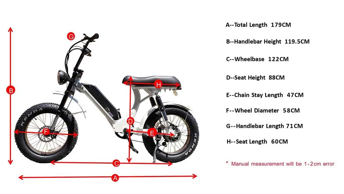 Geometry Of Dual Motor Fat Tire Electric Bike.webp